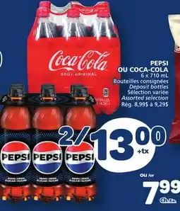 Marché Bonichoix PEPSI OR COCA-COLA offer