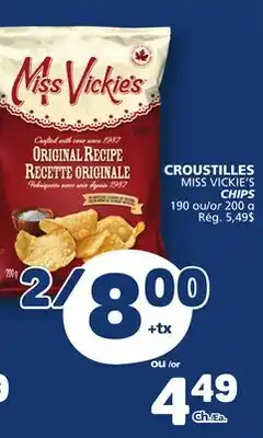 Marché Bonichoix MISS VICKIE'S CHIPS offer