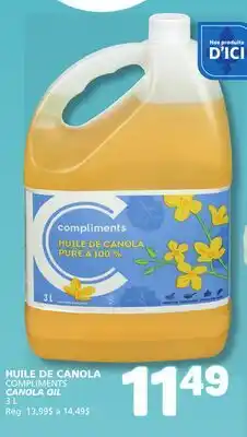 Marché Bonichoix COMPLIMENTS CANOLA OIL offer