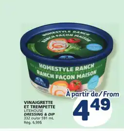 Marché Bonichoix VINAIGRETTE ET TREMPETTE LITEHOUSE DRESSING & DIP offer