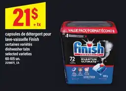 Maxi CAPSULES DE DÉTERGENT POUR LAVE-VAISSELLE FINISH | DISHWASHER TABS, 60-105 un offer