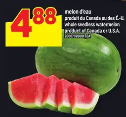 Maxi MELON D'EAU | WHOLE SEEDLESS WATERMELON offer