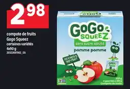 Maxi COMPOTE DE FRUITS GOGO SQUEEZ offer
