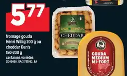 Maxi FROMAGE GOUDA HENRI WILLIG, 200 G OU CHEDDAR DAN'S offer