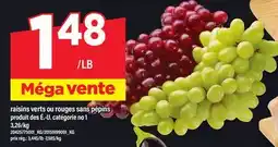 Maxi RAISINS VERTS OU ROUGES SANS PÉPINS offer
