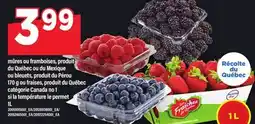 Maxi MÛRES OU FRAMBOISES, 170 G OU BLEUETS, 170 G OU FRAISES, 1 L offer