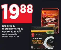 Maxi CAFÉ MOULU OU EN GRAINS PC, 800-930 G OU CAPSULES PC, 30 UN offer