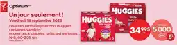 Maxi COUCHES EMBALLAGE ÉCONO HUGGIES | ECONO PACK DIAPERS, N-8, 60-208 UN offer