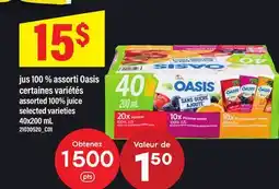 Maxi JUS 100 % ASSORTI OASIS | ASSORTED 100% JUICE offer