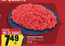 Marché Adonis BOEUF HACHÉ MI-MAIGRE | MEDIUM GROUND BEEF offer