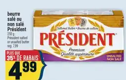 Marché Adonis beurre salé ou non salé Président offer
