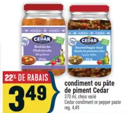 Marché Adonis Cedar condiment or pepper paste offer