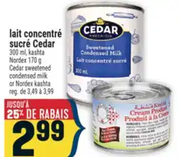 Marché Adonis lait concentré sucré Cedar | Cedar sweetened condensed milk or Nordex kashta offer