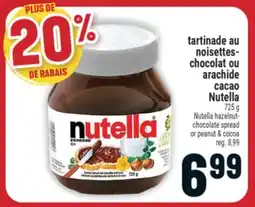 Marché Adonis Nutella hazelnut-chocolate spread or peanut & cocoa offer