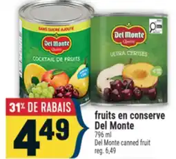 Marché Adonis FRUITS EN CONSERVE DEL MONTE | DEL MONTE CANNED FRUIT offer