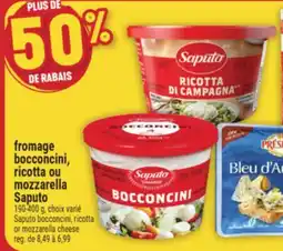 Marché Adonis fromage bocconcini, ricotta ou mozzarella Saputo offer