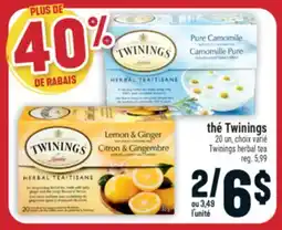 Marché Adonis THÉ TWININGS | TWININGS HERBAL TEA offer