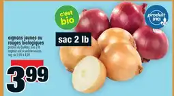 Super C oignons jaunes ou rouges biologiques | organic red or yellow onions offer