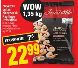 Super C crevettes cuites blanches du Pacifique Irrésistible | Irrésistible Pacific cooked white shrimp offer