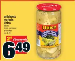 Super C artichauts marinés Unico | Unico marinated artichokes offer