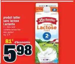 Super C produit laitier sans lactose Lactantia | Lactantia lactose free dairy product offer