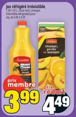 Super C jus réfrigérée Irrésistible | Irrésistible refrigerated juice offer
