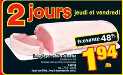 Super C longe de porc entière désossée | boneless whole pork loin, vacuum sealed offer