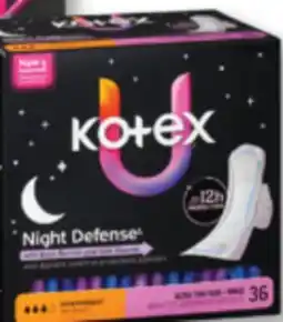 Familiprix U by Kotex Night Defense Ultra Thin Pads with Wings Overnight 36un offer