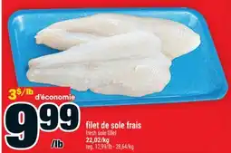Super C filet de sole frais | fresh sole fillet offer