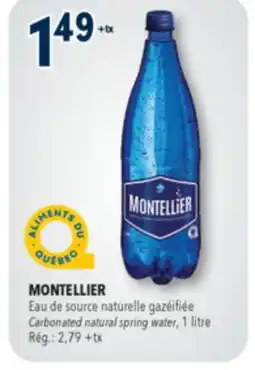 Familiprix MONTELLIER Carbonated natural spring water, 1litre offer