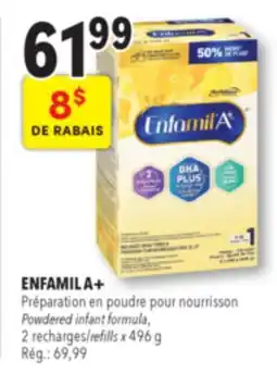 Familiprix Enfamil A+ eco-value pack refills milk-based infant formula 2un offer