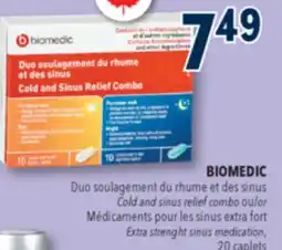 Familiprix Biomedic combo day/night cold and sinus relief caplets 20un offer