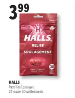 Familiprix Halls Mentho-Lyptus cherry flavour cough drops 30un offer