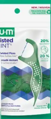 Familiprix GUM twisted mint floss picks 90un offer