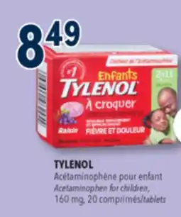Familiprix Tylenol Children's fever & pain grape flavour acetaminophen chewable tablets 20un offer