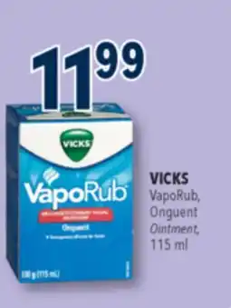 Familiprix Vicks VapoRub nasal decongestant cough supressant ointment offer