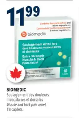Familiprix Biomedic extra strength muscle & back pain relief caplets 18un offer