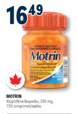 Familiprix Motrin ibuprofen tablets USP 200mg Regular Strength 150un offer