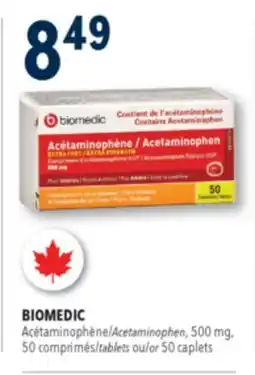 Familiprix Biomedic extra strength acetaminophen tablets for adults 50un offer
