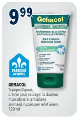 Familiprix Genacol topical cream joint and muscle pain relief arnica & menthol offer