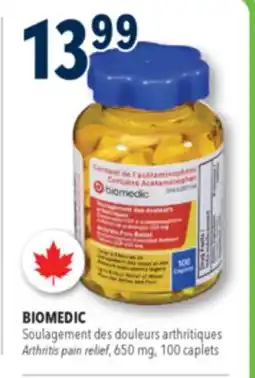 Familiprix Biomedic arthritis pain relief caplets 100un offer