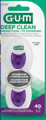 Familiprix GUM Deep Clean Expanding waxed dental floss 2un offer