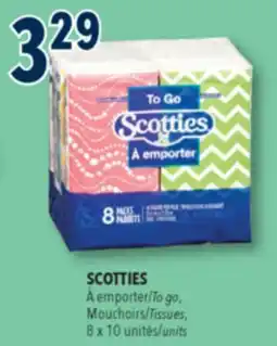 Familiprix Scotties To Go 3-ply tissues Pack 8x10un offer