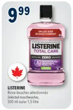 Familiprix Listerine Total Care Zero antiseptic mouthwash mild mint offer
