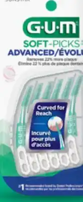 Familiprix GUM Soft-Picks Advanced dental picks with travel case 60un offer