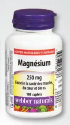 Familiprix Webber Naturals Muscle & Heart Support Magnesium caplets 100un offer