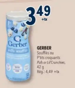 Familiprix Gerber Puffs snacks for baby blueberry vanilla flavour offer