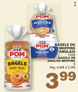 Marches Tradition POM BAGELS OR ENGLISH MUFFINS offer