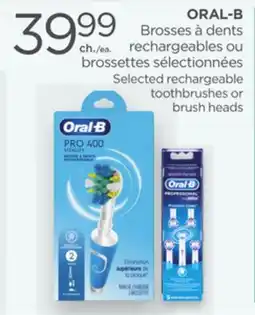 Proxim ORAL-B Brosses à dents rechargeables ou brossettes sélectionnées offer