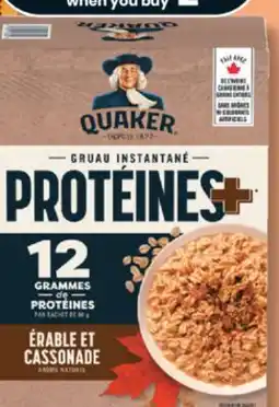 IGA QUAKER PROTÉINES + INSTANT OATMEAL offer